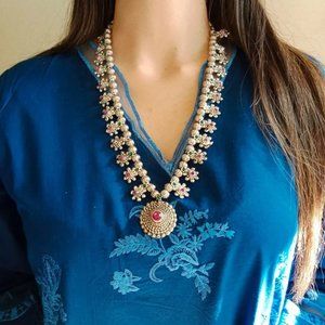 Handmade Jewelry Set, Tribal Ethnic Jewelry Set, Long Pendant Necklace